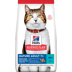 Hills - Hills Mature 7+ Ton Balıklı Yaşlı Kedi Maması 1,5 Kg + Temizlik Mendili