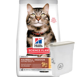 Hills Mature Hairball Tüy Yumağı Kontrol Yaşlı Kedi Maması 1,5 Kg + Saklama Kabı - Hills