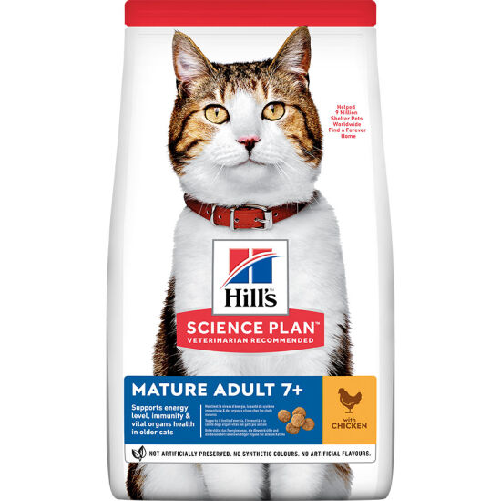Hills Mature Tavuk Etli Yaşlı Kedi Maması 3 Kg + Saklama Kabı - 2
