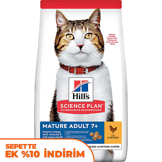 Hills Mature Tavuk Etli Yaşlı Kedi Maması 3 Kg - 1