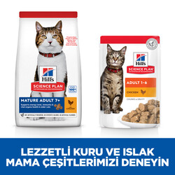 Hills Mature Tavuk Etli Yaşlı Kedi Maması 3 Kg + Mama Kabı - Thumbnail