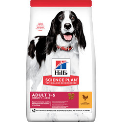 Hills - Hills Medium Orta Irk Tavuk Etli Köpek Maması 14 Kg + 4 Adet Temizlik Mendili