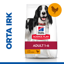 Hills - Hills Medium Orta Irk Tavuk Etli Köpek Maması 14 Kg + 4 Adet Temizlik Mendili