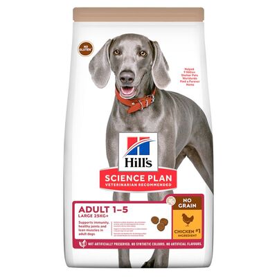 Hills No Grain Large Tavuklu Tahılsız Büyük Irk Köpek Maması 12 Kg + Frizbi Oyuncak