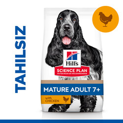 Hills - Hill's No Grain Mature 7+ Tavuklu Yaşlı Tahılsız Köpek Maması 12 Kg + 4 Adet Temizlik Mendili