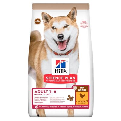 Hills No Grain Medium Tavuklu Tahılsız Köpek Maması 2,5 Kg