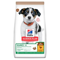 Hills - Hills No Grain Puppy Tavuk Küçük ve Orta Irk Tahılsız Yavru Köpek Maması 12 Kg + 4 Adet Temizlik Mendili