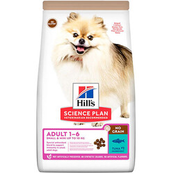 Hills - Hills No Grain Ton Balıklı Mini ve Küçük Irk Tahılsız Köpek Maması 6 Kg + 3 Adet Temizlik Mendili