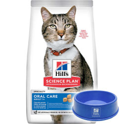 Hills Oral Care Tavuklu Ağız Sağlığı Kedi Maması 1,5 Kg + Mama Kabı - Hills