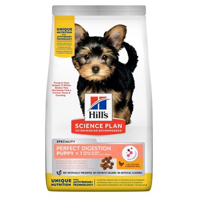 Hills Perfect Digestion Küçük Irk Yavru Tavuklu Köpek Maması 1,5 Kg + Mama Kabı