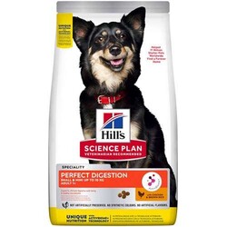 Hills - Hills Perfect Digestion Tavuk ve Pirinçli Küçük Irk Köpek Maması 3 Kg + 2 Adet Temizlik Mendili