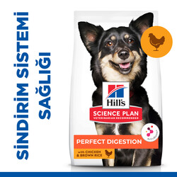 Hills - Hill's Perfect Digestion Tavuk ve Pirinçli Küçük Irk Köpek Maması 3 Kg + 2 Adet Temizlik Mendili
