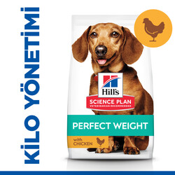 Hills - Hill's Perfect Weight Tavuklu Kilo Kontrolü Küçük Irk Köpek Maması 1,5 Kg + Temizlik Mendili