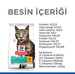 Hill's Perfect Weight Tavuklu Kilo Kontrolü Yetişkin Kedi Maması 2,5 Kg - Thumbnail