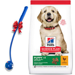 Hills - Hills Puppy Large Büyük Irk Tavuklu Yavru Köpek Maması 14,5 Kg + Top Fırlatıcı Oyuncak