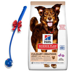 Hills - Hills Culinary Creations Ördek ve Patatesli Orta Irk Köpek Maması 14 Kg + Top Fırlatıcı Oyuncak