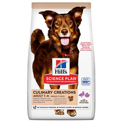 Hills - Hills Culinary Creations Ördek ve Patatesli Orta Irk Köpek Maması 14 Kg + 4 Adet Temizlik Mendili