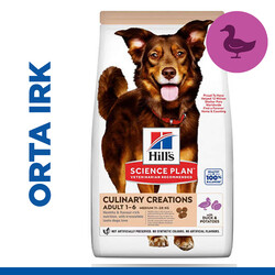 Hills - Hills Culinary Creations Ördek ve Patatesli Orta Irk Köpek Maması 14 Kg + 4 Adet Temizlik Mendili