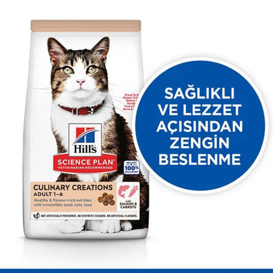 Hill's Culinary Creations Somonlu Havuçlu Kedi Maması 10 Kg - 4