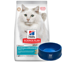 Hills Hypoallergenic Yumurta Ve Böcek Proteinli Kedi Maması 7 Kg + Mama Kabı - Hills