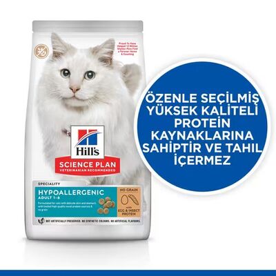 Hills Hypoallergenic Yumurta Ve Böcek Proteinli Kedi Maması 7 Kg 