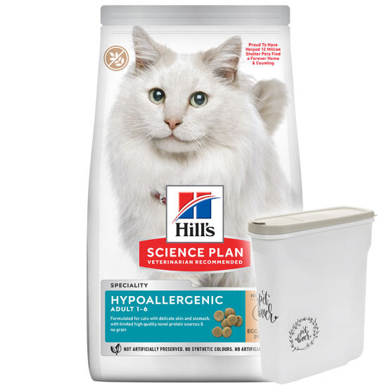 Hills Hypoallergenic Yumurta Ve Böcek Proteinli Kedi Maması 1,5 Kg + Saklama Kabı - 1