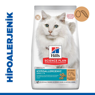 Hills Hypoallergenic Yumurta Ve Böcek Proteinli Kedi Maması 1,5 Kg 