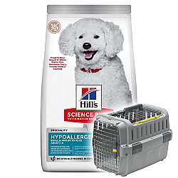 Hills Hypoallergenic Somonlu Küçük ve Mini Irk Köpek Maması 6 Kg + Moderna Odyssey Taşıma Çantası XS - Hills