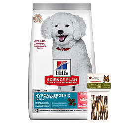 Hills Hypoallergenic Somonlu Küçük ve Mini Irk Köpek Maması 6 Kg + Flamingo Köpek Ödülü - Hills