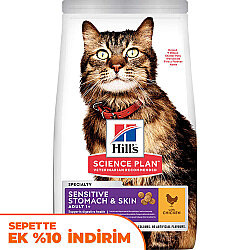 Hills Sensitive Stomach Skin Deri Hassasiyeti Tavuklu Kedi Maması 1,5 Kg - Hills