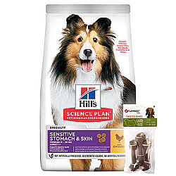 Hills Sensitive Stomach Skin Tavuklu Yetişkin Köpek Maması 14 Kg + Flamingo Köpek Ödülü - Hills