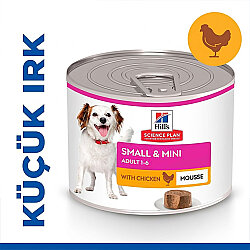 Hills Small Mini Mousse Küçük ve Mini Irk Tavuklu Yetişkin Köpek Konservesi 200 Gr - 5