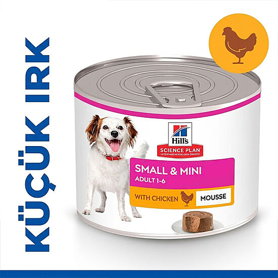 Hills Small Mini Mousse Küçük ve Mini Irk Tavuklu Yetişkin Köpek Konservesi 200 Gr - 5
