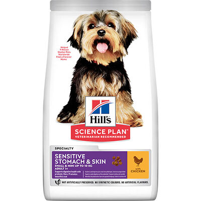 Hills Small Mini Sensitive Küçük Irk Köpek Maması 1,5 Kg + 8in1 Köpek Ödül Kemiği