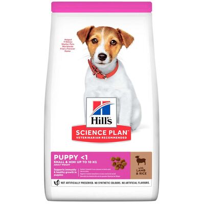 Hills Small & Miniature Puppy Küçük Irk Kuzulu Yavru Köpek Maması 1,5 Kg + Poşet Tutacağı