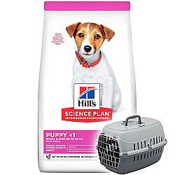 Hills Small Mini Puppy Küçük Irk Kuzulu Yavru Köpek Maması 6 Kg + Moderna Roadrunner Taşıma Çantası Gri 2 - Hills