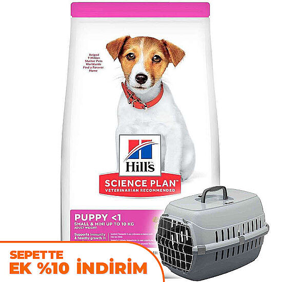 Hills Small Mini Puppy Küçük Irk Kuzulu Yavru Köpek Maması 6 Kg + Moderna Roadrunner Taşıma Çantası Gri 2 - 1