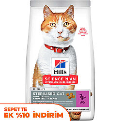 Hills Sterilised Kısırlaştırılmış Ördekli Kedi Maması 3 Kg - Hills