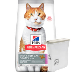 Hills Sterilised Kısırlaştırılmış Ördekli Kedi Maması 3 Kg+ Mama Saklama Kabı - 1