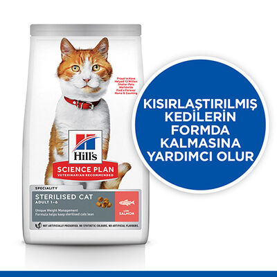 Hills Sterilised Kısırlaştırılmış Somonlu Kedi Maması 3 Kg + Beaphar Malt Macun 100 Gr