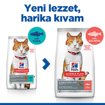 Hills Sterilised Kısırlaştırılmış Somonlu Kedi Maması 3 Kg + Beaphar Malt Macun 100 Gr