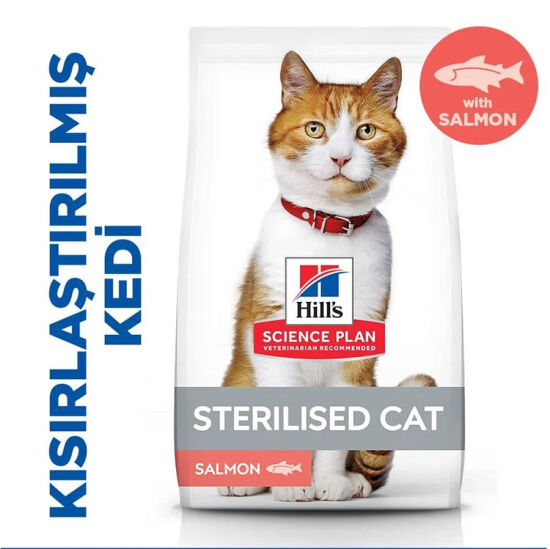 Hills Sterilised Kısırlaştırılmış Somonlu Kedi Maması 10 Kg + Silikon Mama Kabı - 4