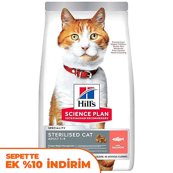 Hills Sterilised Kısırlaştırılmış Somonlu Kedi Maması 15 Kg - 1