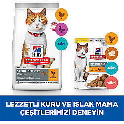 Hills Sterilised Kısırlaştırılmış Tavuklu Kedi Maması 13+2 Kg (Toplam 15 Kg) - 9