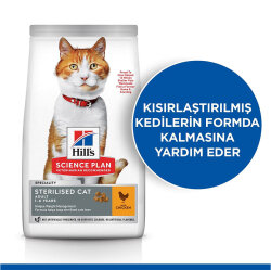 Hills Sterilised Kısırlaştırılmış Tavuklu Kedi Maması 8 + 2 Kg (Toplam 10 Kg) + Silikon Mama Kabı - 4