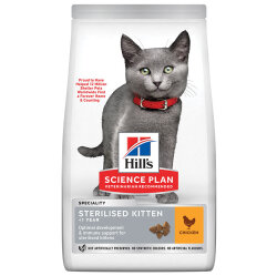 Hill's Sterilised Kitten Kısırlaştırılmış Tavuklu Yavru Kedi Maması 1,5 Kg - Hills
