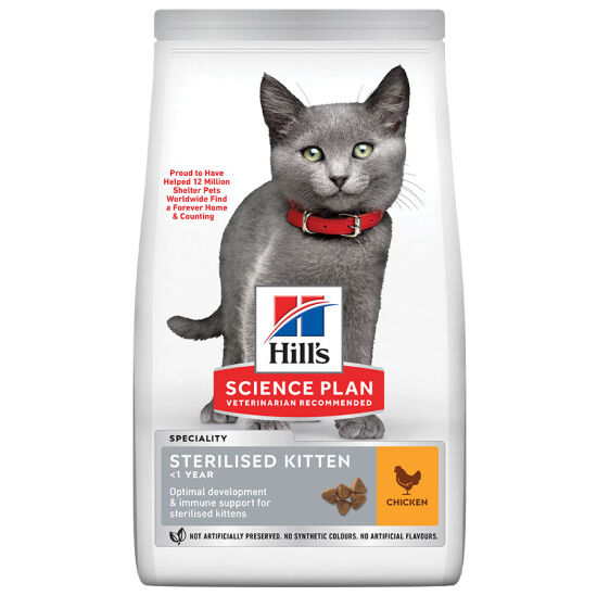 Hill's Sterilised Kitten Kısırlaştırılmış Tavuklu Yavru Kedi Maması 1,5 Kg - 1