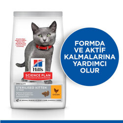 Hill's Sterilised Kitten Kısırlaştırılmış Tavuklu Yavru Kedi Maması 3 Kg + Beaphar Malt Macun 100 Gr - 3