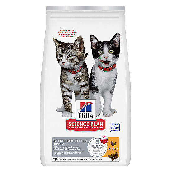 Hill's Sterilised Kitten Kısırlaştırılmış Tavuklu Yavru Kedi Maması 3 Kg - 2