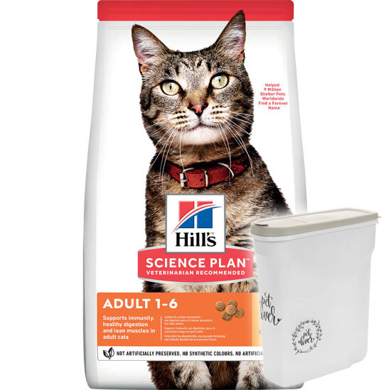 Hills Tavuk Etli Yetişkin Kedi Maması 1,5 Kg + Saklama Kabı - 1